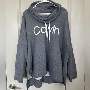 Calvin Klein Cowl Neck High Low Sweatshirt